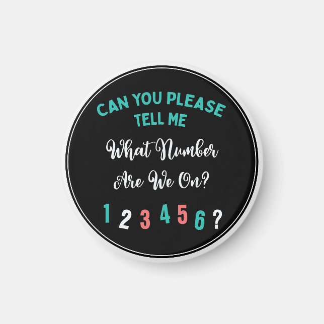 Funny Bunco Player What Number Modern Typography Magnet (Front)