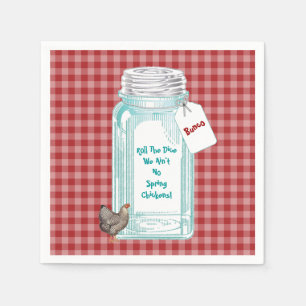 Funny Bunco Vintage Canning Jar Spring Chicken Pap Napkins