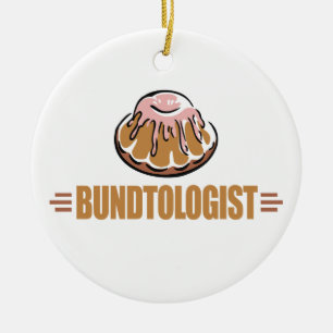 Funny Bundt Cake Ceramic Ornament