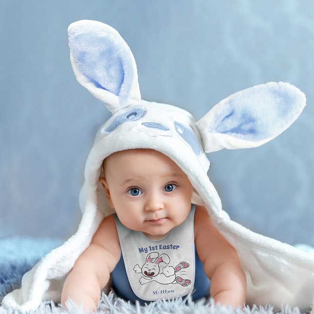 Funny Bunny 1st Easter Baby Bib (Creator Uploaded)