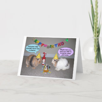 Funny Bunny Birthday Card