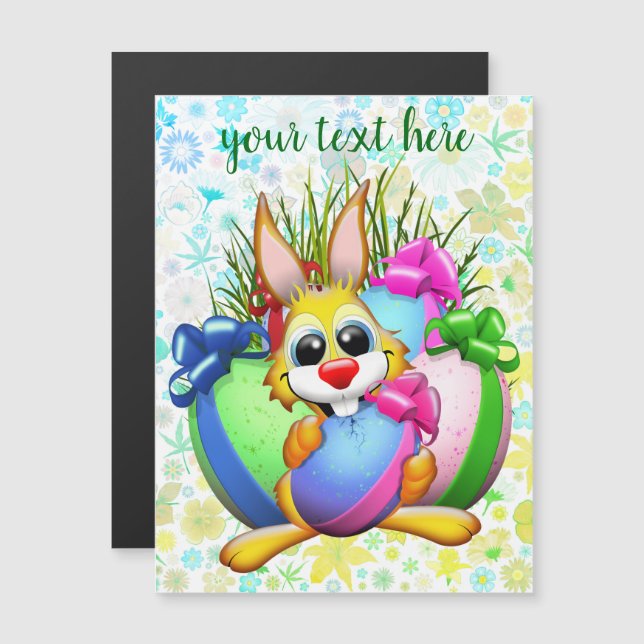 Funny Bunny biting an Easter Egg (Front/Back)