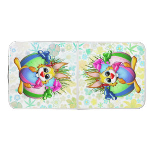 Funny Bunny biting an Easter Egg Beer Pong Table