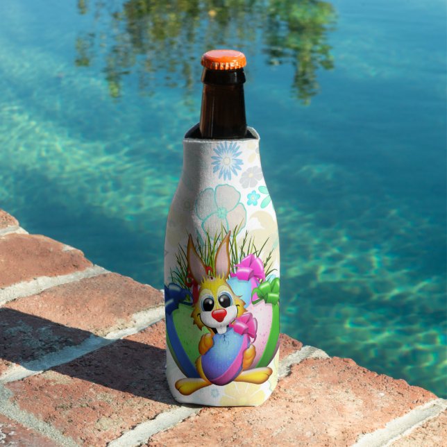 Funny Bunny biting an Easter Egg Bottle Cooler (In Situ Pool)