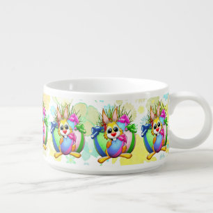 Funny Bunny biting an Easter Egg Bowl