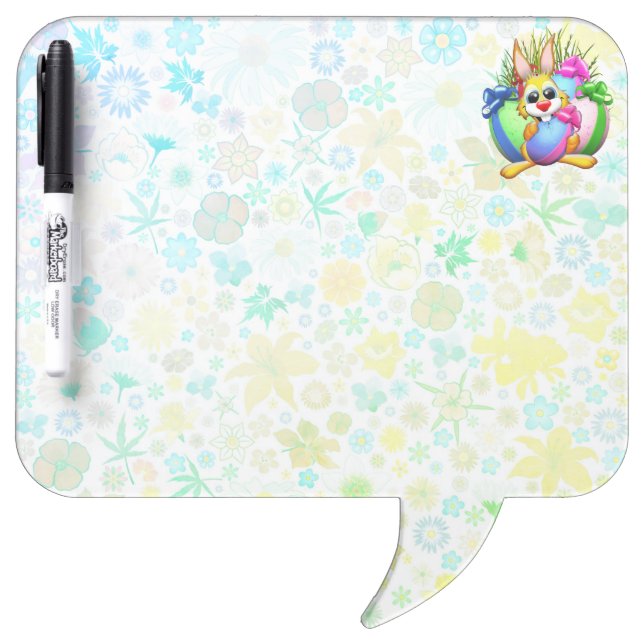 Funny Bunny biting an Easter Egg Dry Erase Board (Front)