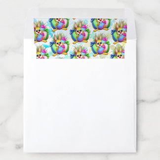 Funny Bunny biting an Easter Egg Envelope Liner