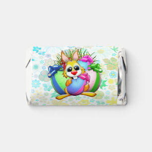 Funny Bunny biting an Easter Egg Hershey's Miniatures