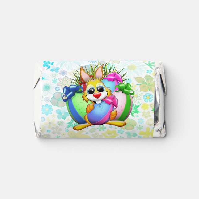 Funny Bunny biting an Easter Egg Hershey's Miniatures (Front)