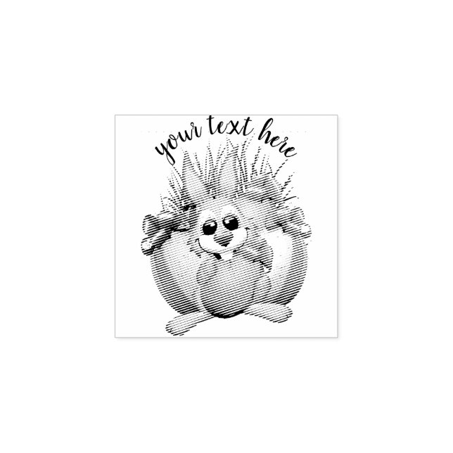 Funny Bunny biting an Easter Egg Rubber Stamp (Imprint)