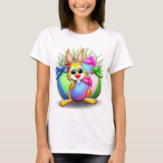 Funny Bunny biting an Easter Egg T-Shirt