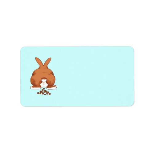 Funny Bunny Butt Cartoon Rabbit  Sandy Long Label