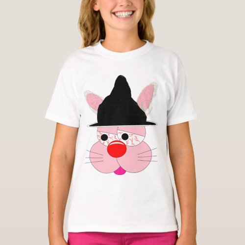 Funny Bunny Cartoon _ Halloween Witch Cool Fun T_Shirt