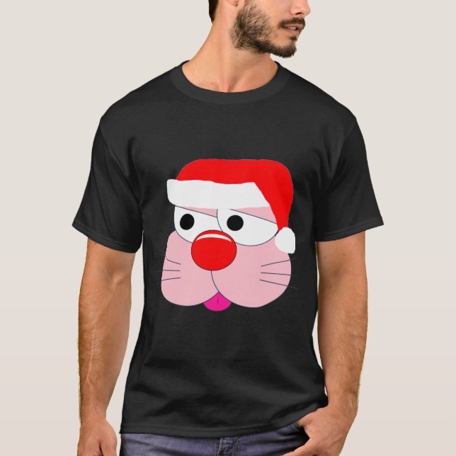 Funny Bunny Cartoon - I'm Father Christmas. Santa. T-Shirt (Front)