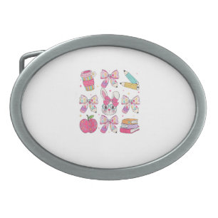 Funny Bunny Coquette Bow Rabbit Teacher Easter Ret Belt Buckle