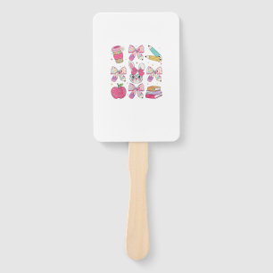 Funny Bunny Coquette Bow Rabbit Teacher Easter Ret Hand Fan