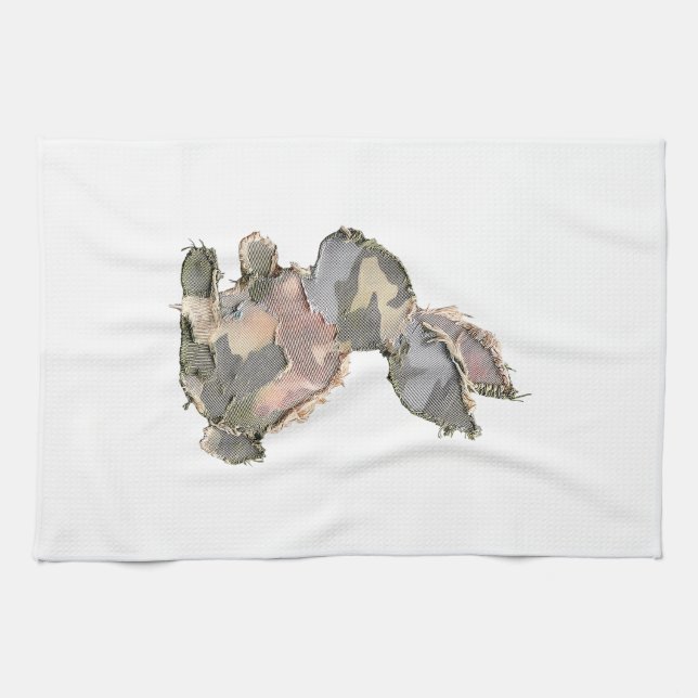 Funny Bunny Crochet Patchwork Camo Rabbit Happy Ea Kitchen Towel (Horizontal)