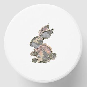 Funny Bunny Crochet Patchwork Camo Rabbit Happy Ea Mini Candle Favors