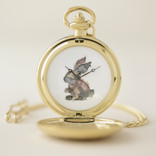 Funny Bunny Crochet Patchwork Camo Rabbit Happy Ea Pocket Watch