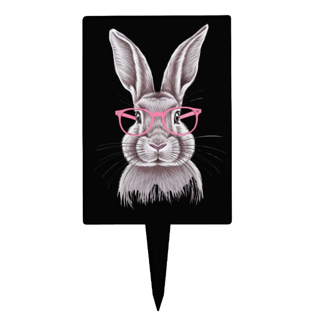 Funny Bunny Cute Family Gifts Easter  Cake Topper (Front)