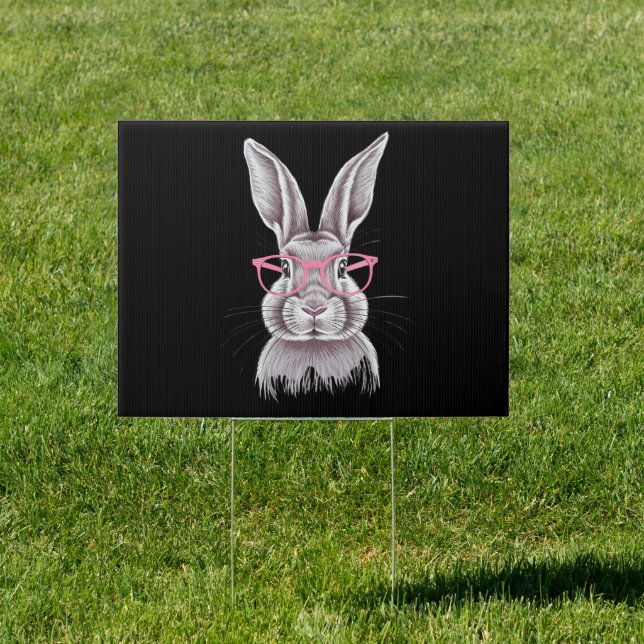 Funny Bunny Cute Family Gifts Easter  Sign (Insitu)