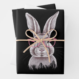 Funny Bunny Cute Family Gifts Easter  Wrapping Paper Sheets