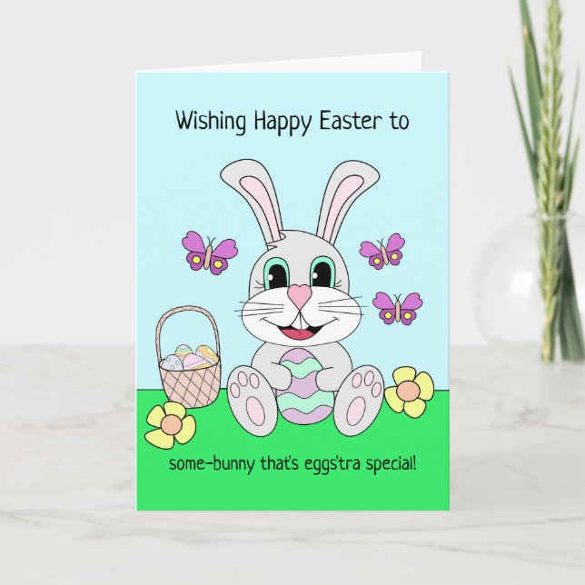 Funny Bunny Easter Card (Front)