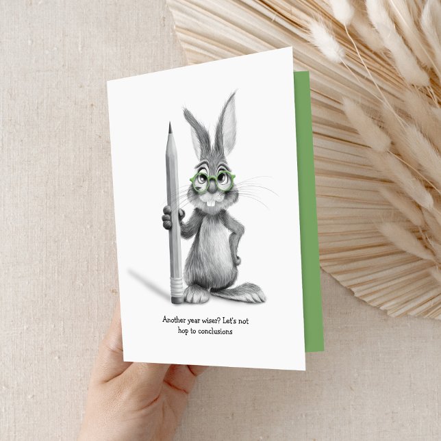 Funny Bunny Glasses Birthday Card (Creator Uploaded)