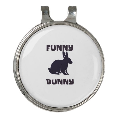 Funny bunny golf hat clip