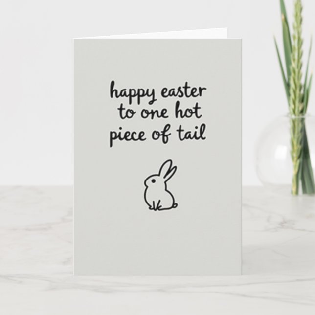 Funny Bunny Greeting Card (Front)