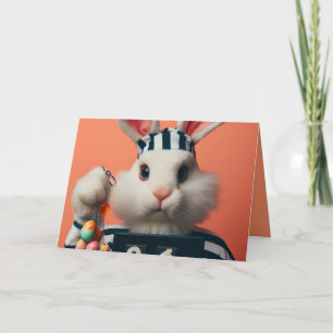 Funny Bunny Happy Easter Card