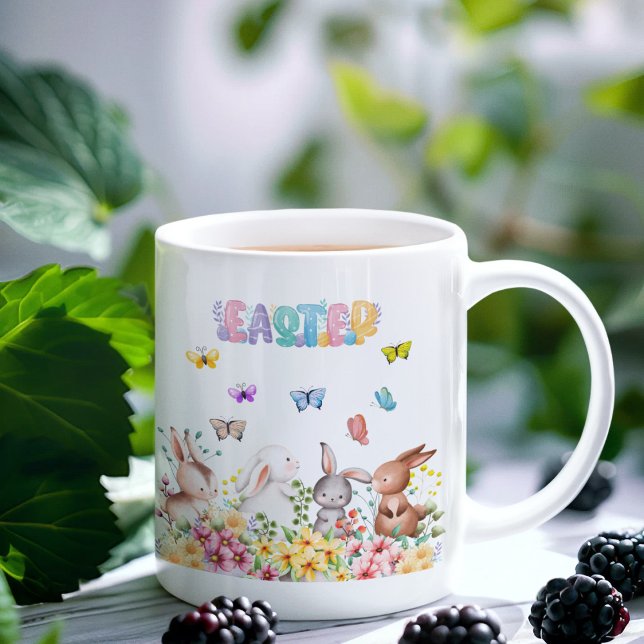 Funny Bunny Happy Easter Day  Coffee Mug (Creator Uploaded)