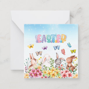 Funny Bunny Happy Easter Day Note Card