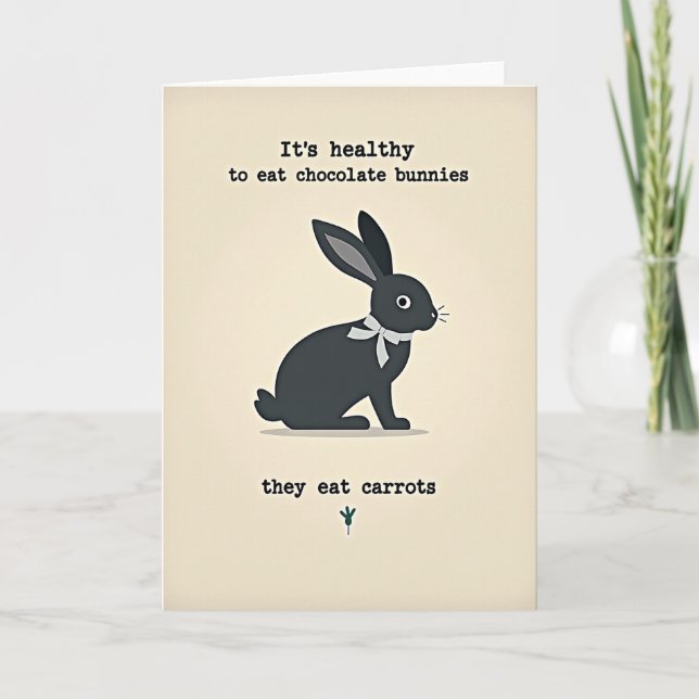 Funny Bunny Message Card (Front)