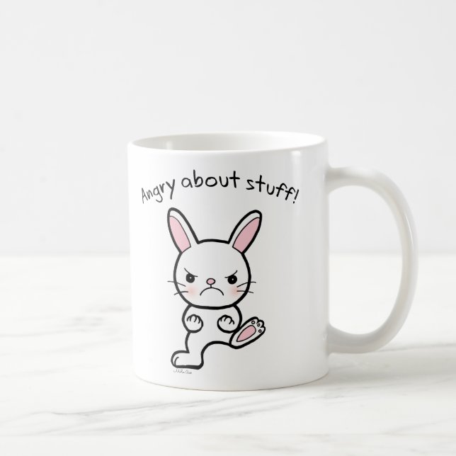 Funny Bunny Mug Angry Cute bunny Rabbit mug (Right)