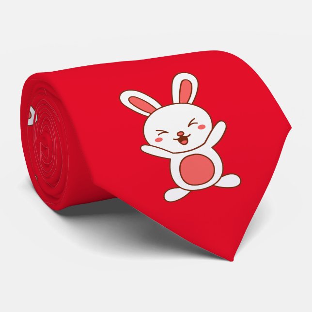 Funny Bunny  Neck Tie (Rolled)