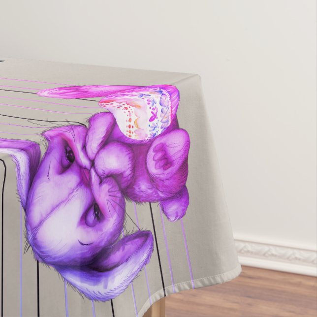 Funny Bunny- Police Lineup Tablecloth (In Situ)