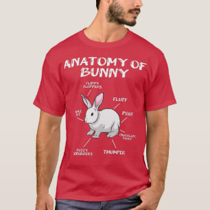 Funny Bunny Rabbit Anatomy Cute Rabbit Humor Joke  T-Shirt