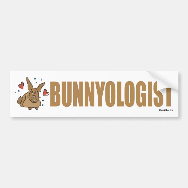 Funny Bunny Rabbit Bumper Sticker (Front)