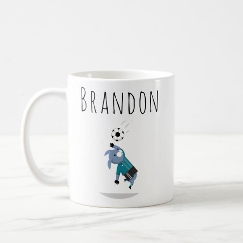 Funny Bunny Rabbit Soccer Player Cute Personalized Coffee Mug