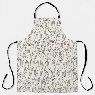 Funny bunny seamless pattern apron