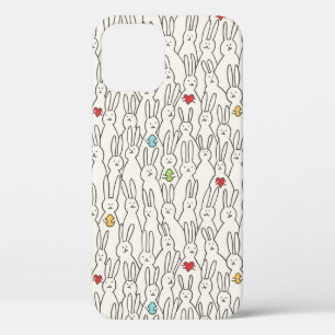Funny bunny seamless pattern iPhone 12 case