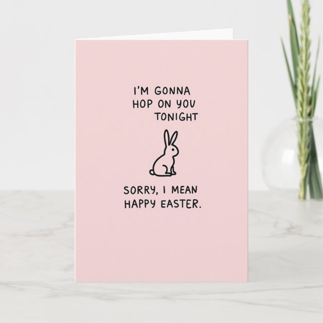 Funny Bunny Springtime Card (Front)
