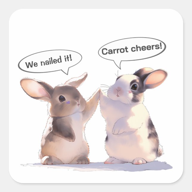 Funny Bunny sticker –Is someone watching (Front)