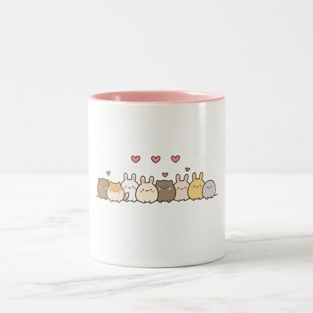 Funny Bunny Two-Tone Coffee Mug (Center)
