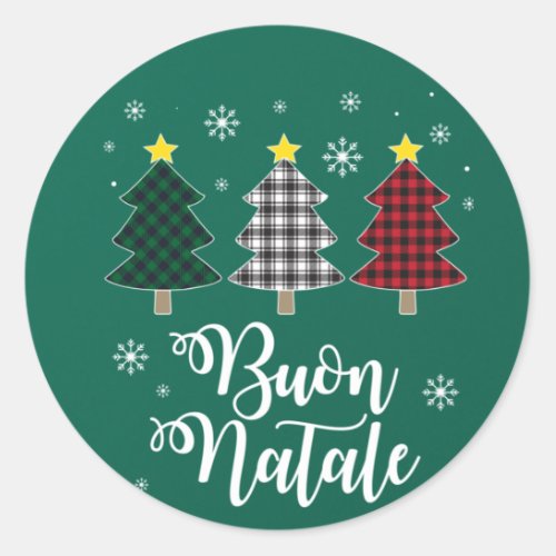 Funny Buon Natale Italy Xmas Holiday Italian Chris Classic Round Sticker