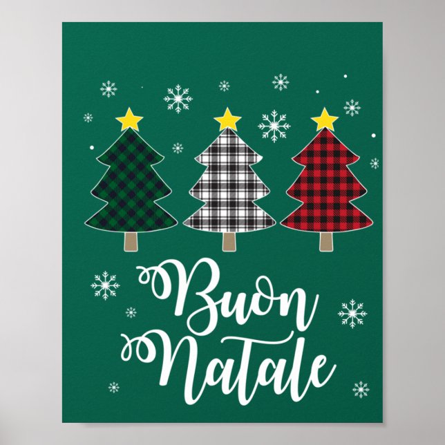 Funny Buon Natale Italy Xmas Holiday Italian Chris Poster (Front)