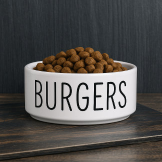 Funny Burgers Dog Bowl