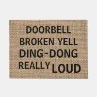 Funny Burlap Doormat