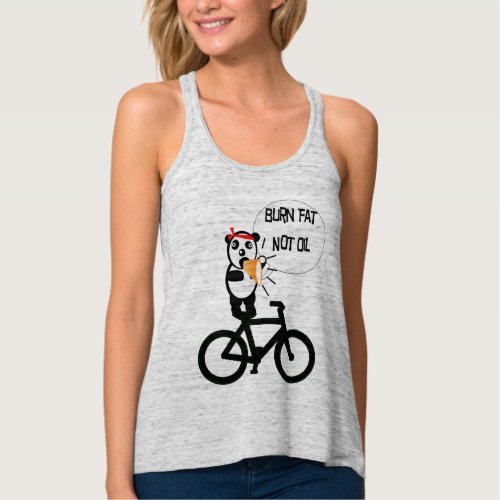 Funny Burn Fat Not Oil Quotes Typography Tank Top
